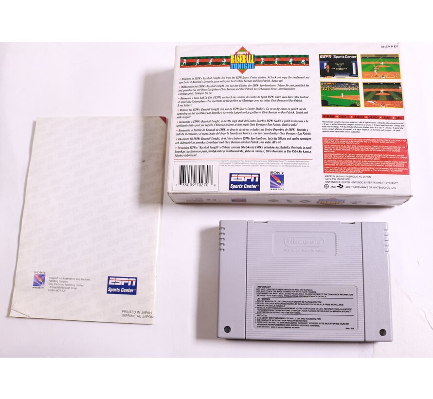 SNES - ESPN Baseball Tonight - Boxed CIB