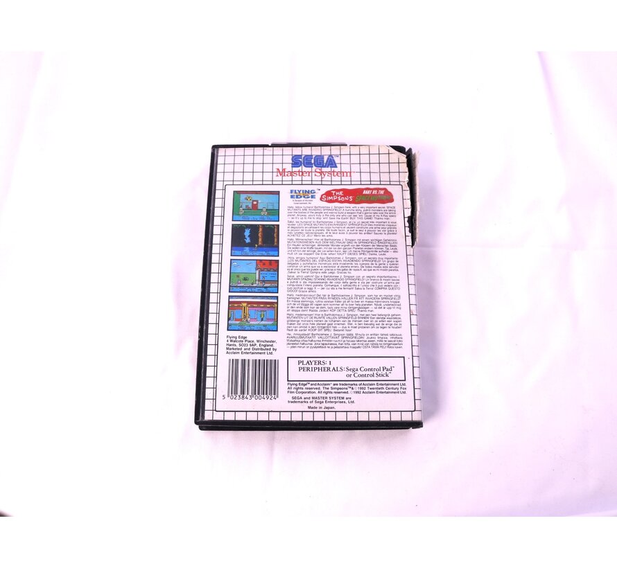 SEGA Master System - The Simpsons: Bart vs. the Space Mutants