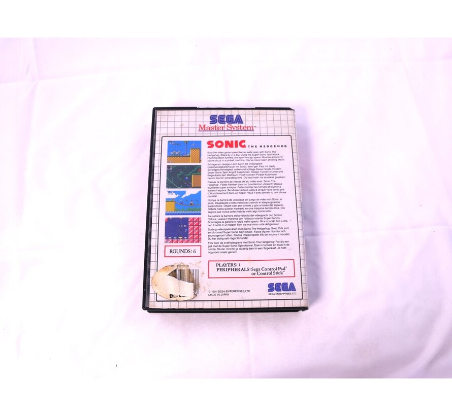 SEGA Master System - Sonic the Hedgehog [No Manual]