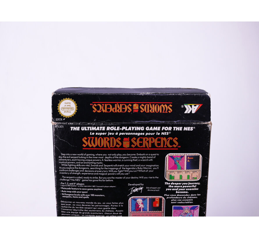 NES - Swords And Serpents - Boxed CIB