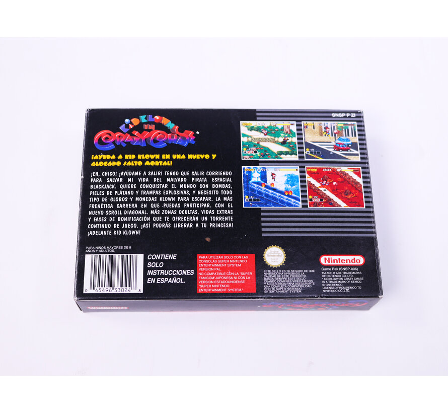 SNES - Kid Klown in Crazy Chase - Boxed CIB