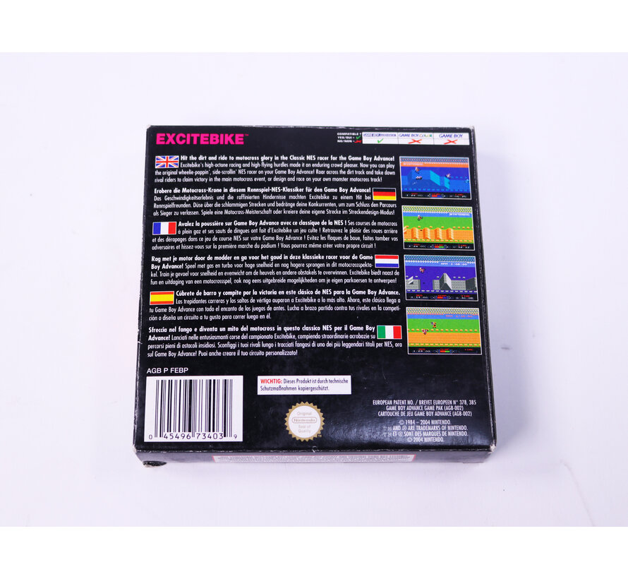 Game Boy Advance - Excitebike NES Classics - Boxed CIB
