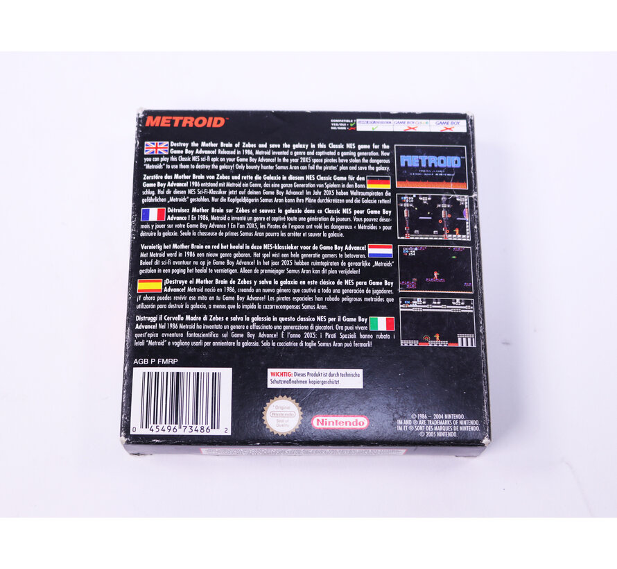 Game Boy Advance - Metroid NES Classics - Boxed CIB