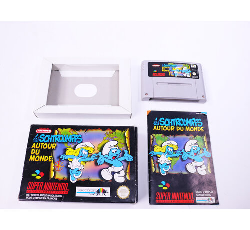 Infogrames SNES - The Smurfs/ Les Schtroumpfs: Autour du Monde - Boxed CIB