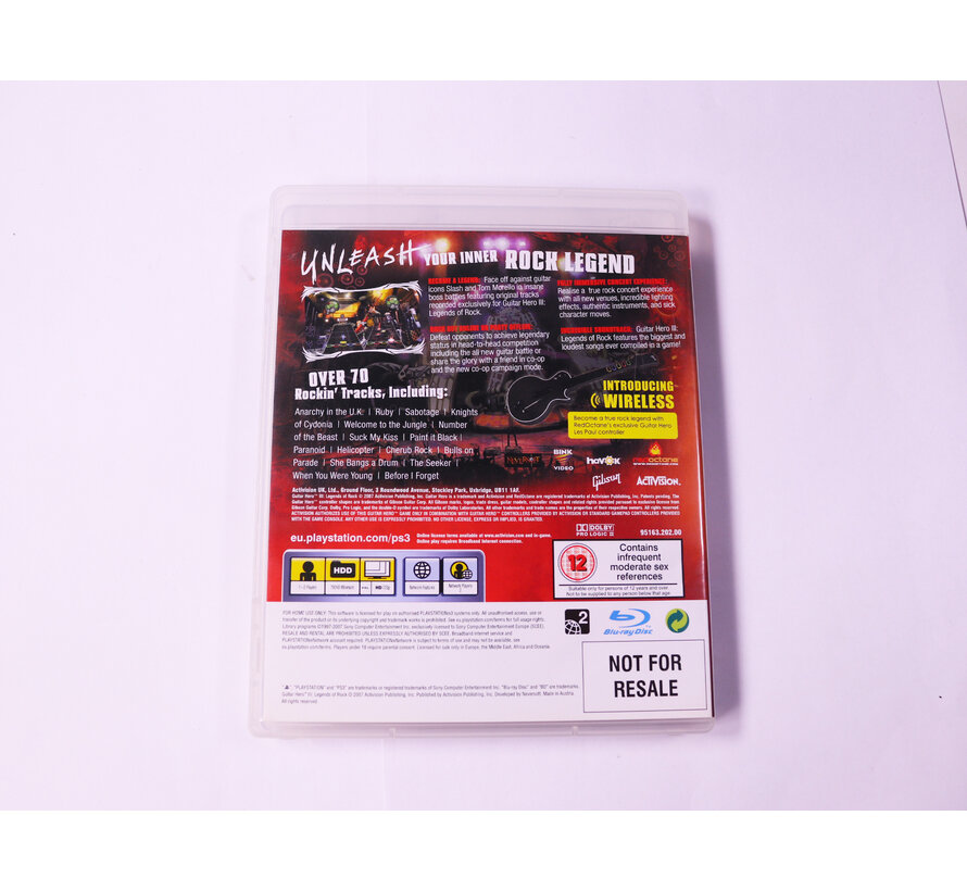 Playstation 3 - Guitar Hero III: Legends of Rock