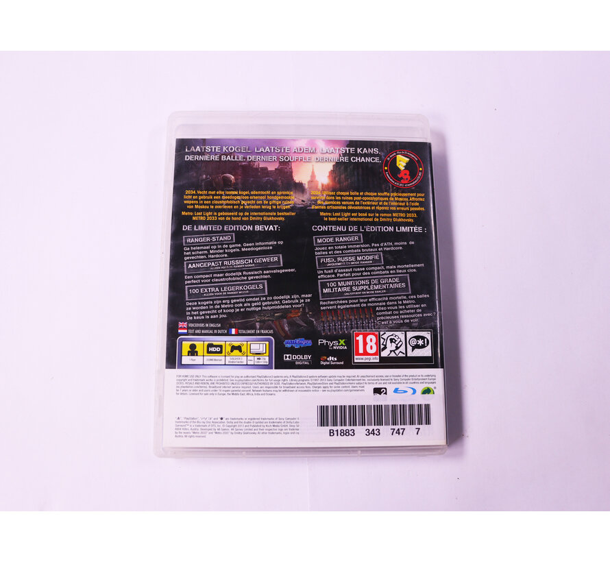 Playstation 3 - Metro: Last Light [Limited Edition]
