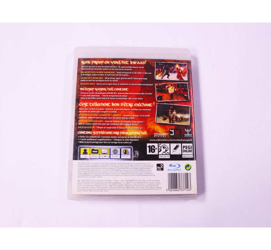 PlayStation 3 - Overlord Raising Hell [No Manual]