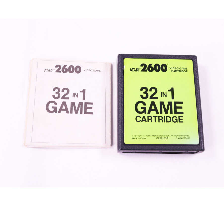 Atari 2600 - 32 In 1 Game Cartridge [Met Boekje]