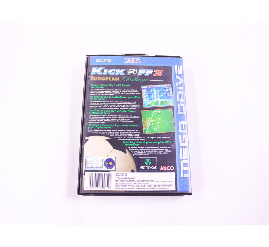 SEGA Mega Drive - Kick Off 3 European Challenge