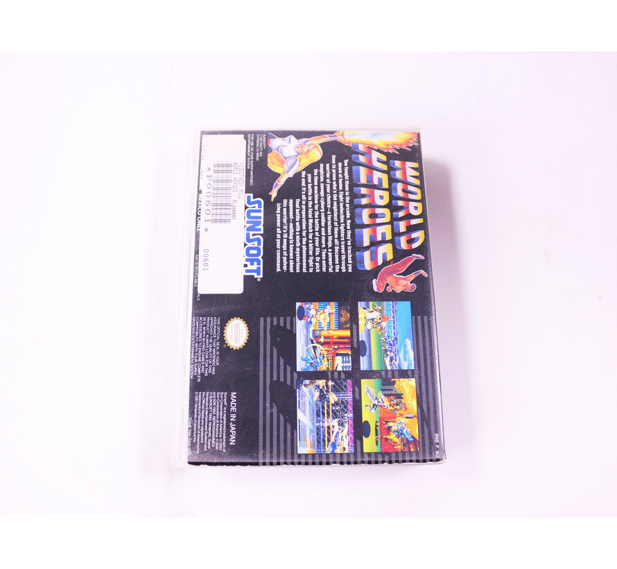 SNES - World Heroes - USA - Plastic Boxed