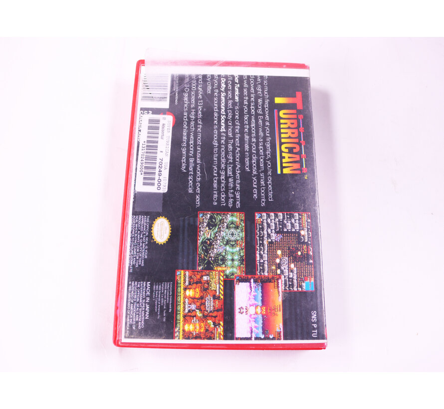 SNES - Super Turrican - USA - Plastic Boxed