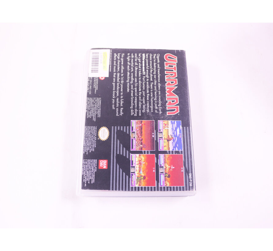 SNES - Ultraman - USA - Plastic Boxed