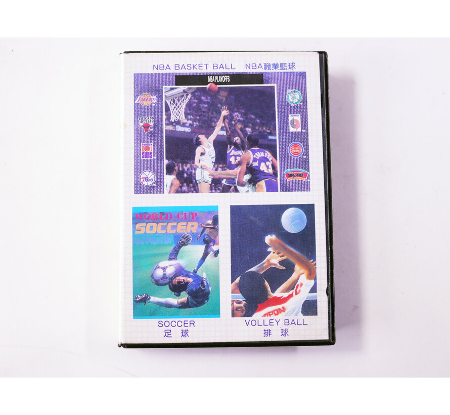 SEGA Mega Drive - Super 3 in 1 NBA Basket Ball + Volley Ball + Soccer [No Manual]