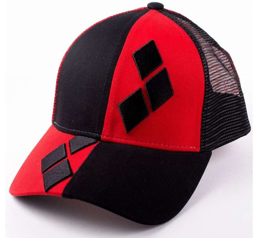 Harley Quinn Rood en Zwart Trucker Cap