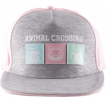 Nintendo Nintendo Animal Crossing - Pastel Squares Snapback Cap - Grijs
