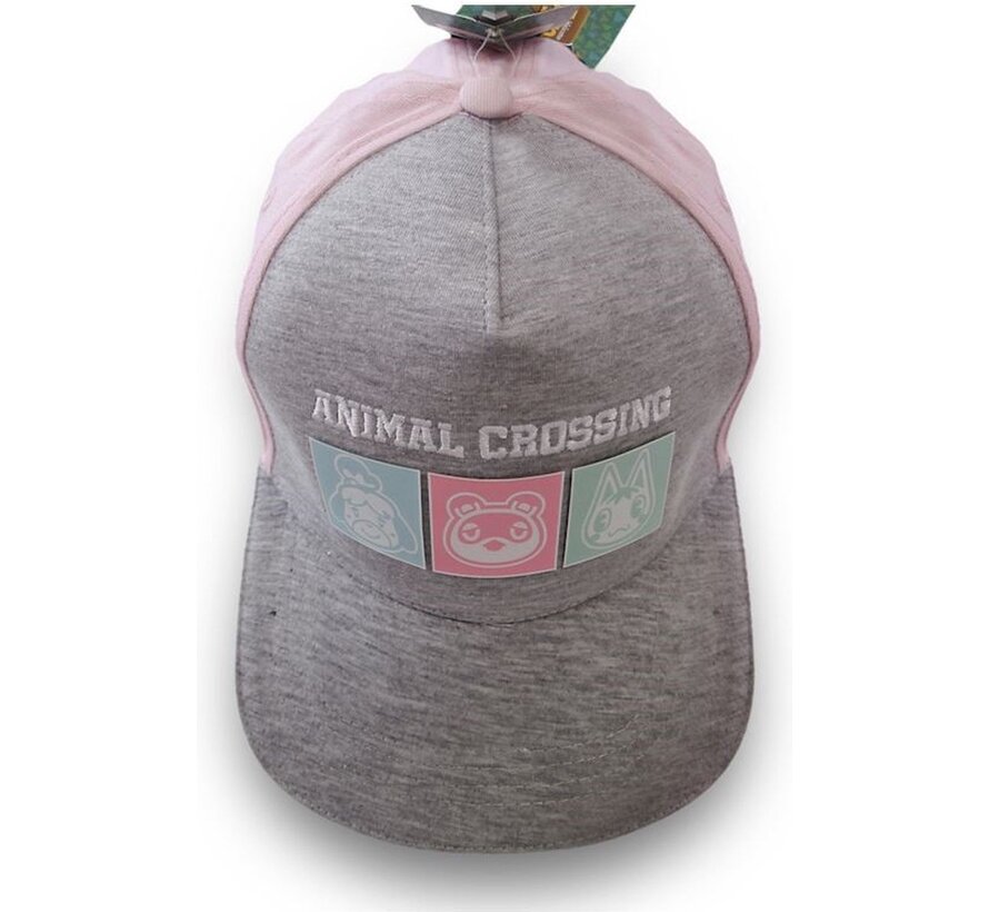 Nintendo Animal Crossing - Pastel Squares Snapback Cap - Grijs
