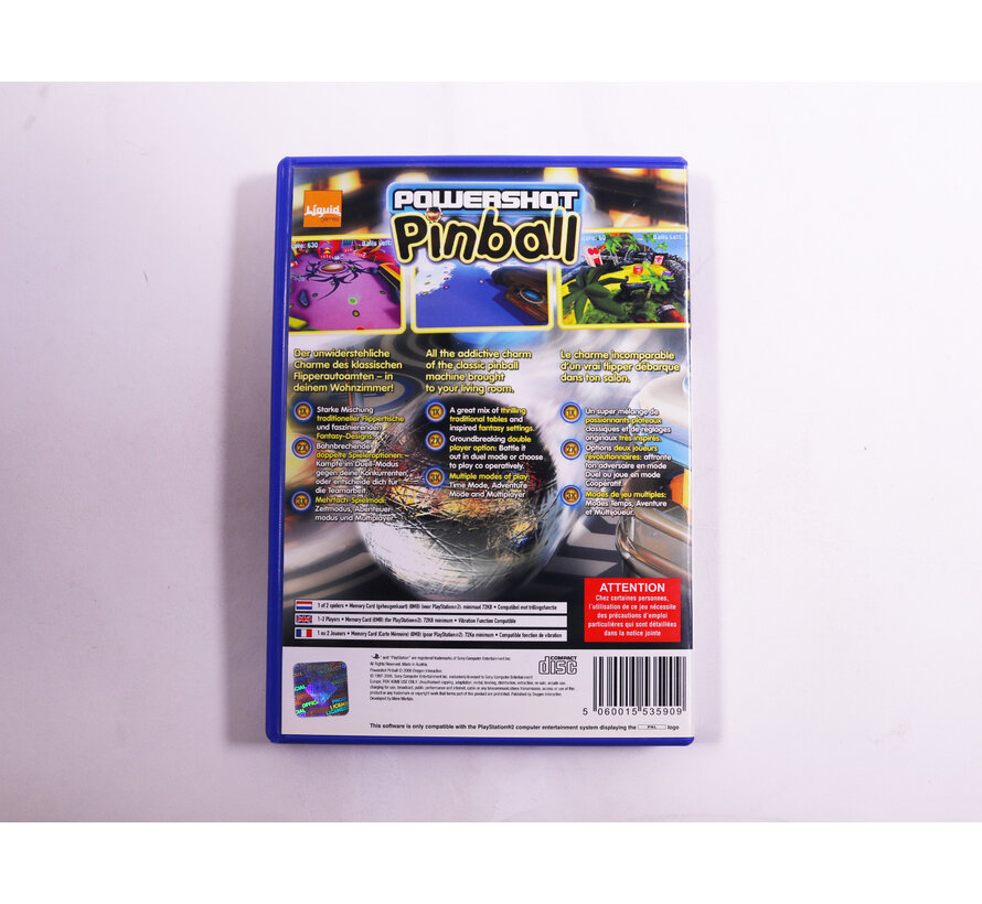 PlayStation 2 - Powershot Pinball  [No Manual]
