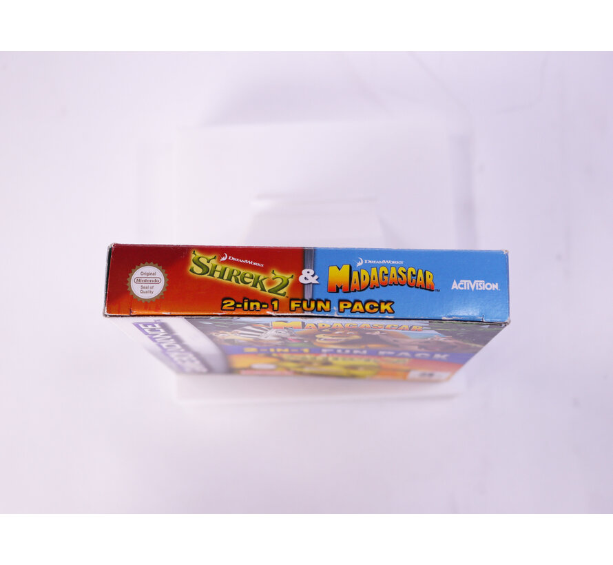 Game Boy Advance - 2 in 1 Fun Pack: Madagascar & Shrek 2 [CIB Boxed]