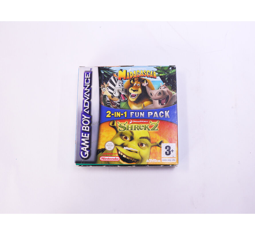 Game Boy Advance - Madagascar - Shrek 2 - Boxed CIB
