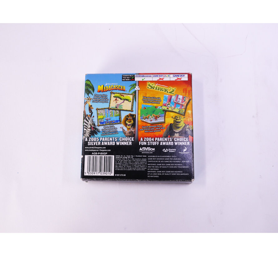 Game Boy Advance - Madagascar - Shrek 2 - Boxed CIB