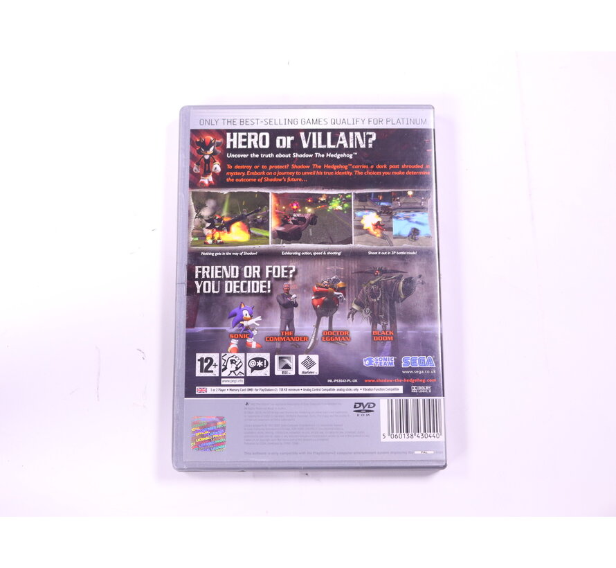 PlayStation 2 - Shadow the Hedgehog [Platinum]