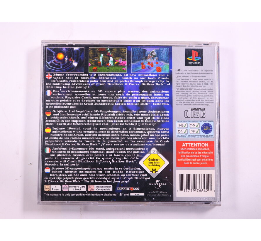 PlayStation 1 - Crash Bandicoot 2: Cortex Strikes Back [Platinum]