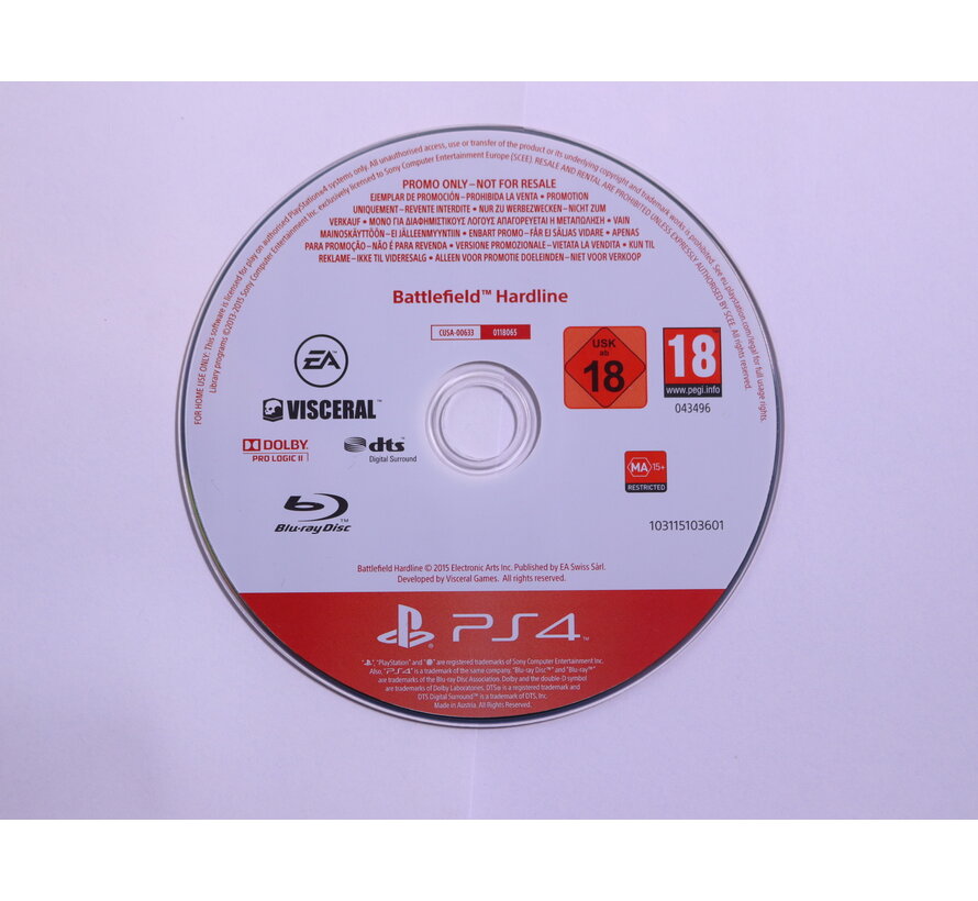 Playstation 4 - Battlefield Hardline [Geen Hoesje]