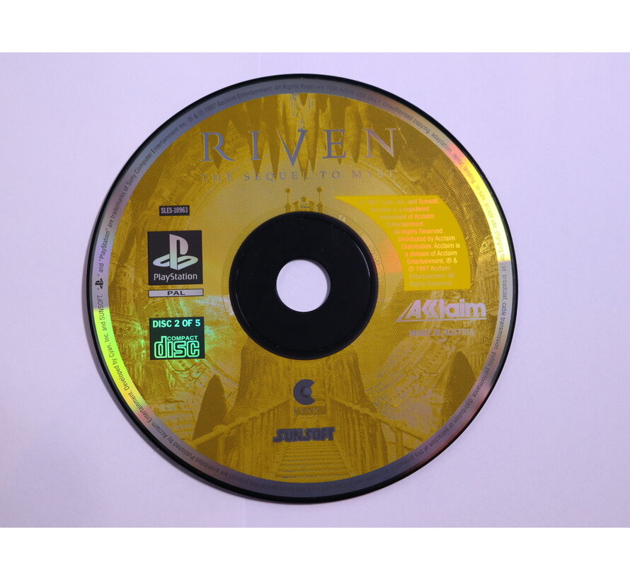 PlayStation 1 - Riven: The Sequel to Myst [All Disc] [Geen Boekje]