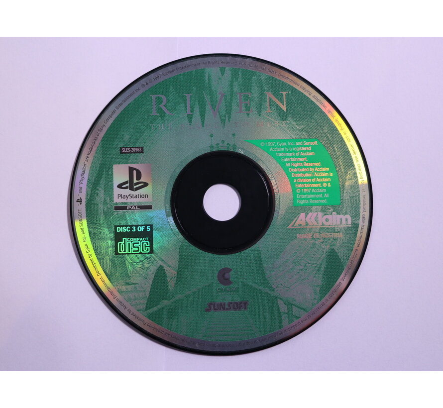 PlayStation 1 - Riven: The Sequel to Myst [All Disc] [Geen Boekje]