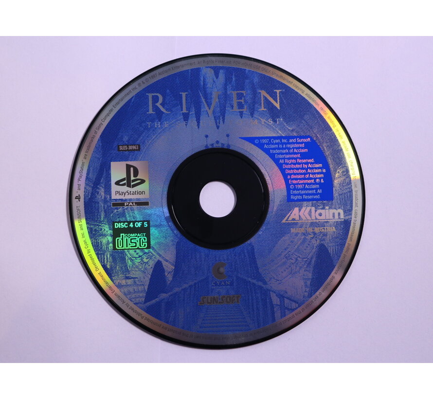 PlayStation 1 - Riven: The Sequel to Myst [All Disc] [Geen Boekje]