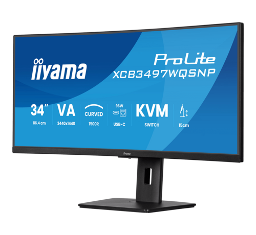 Iiyama ProLite XCB3497WQSNP-B1 | WQHD - 120hz - 0,4ms - VA - Curved - 34 inch