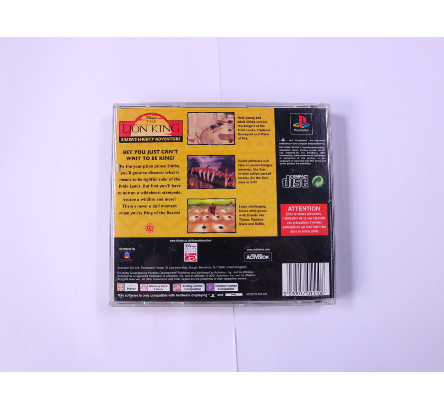 PlayStation 1 - The Lion King: Simba's Mighty Adventure