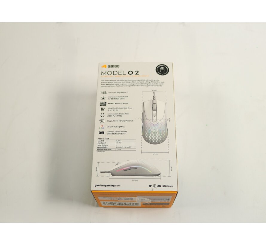 Model O 2 Mat Witte muis