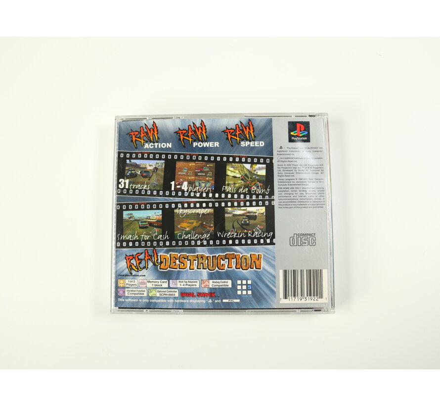 PlayStation 1 - Destruction Derby Raw [Platinum] [No Manual]