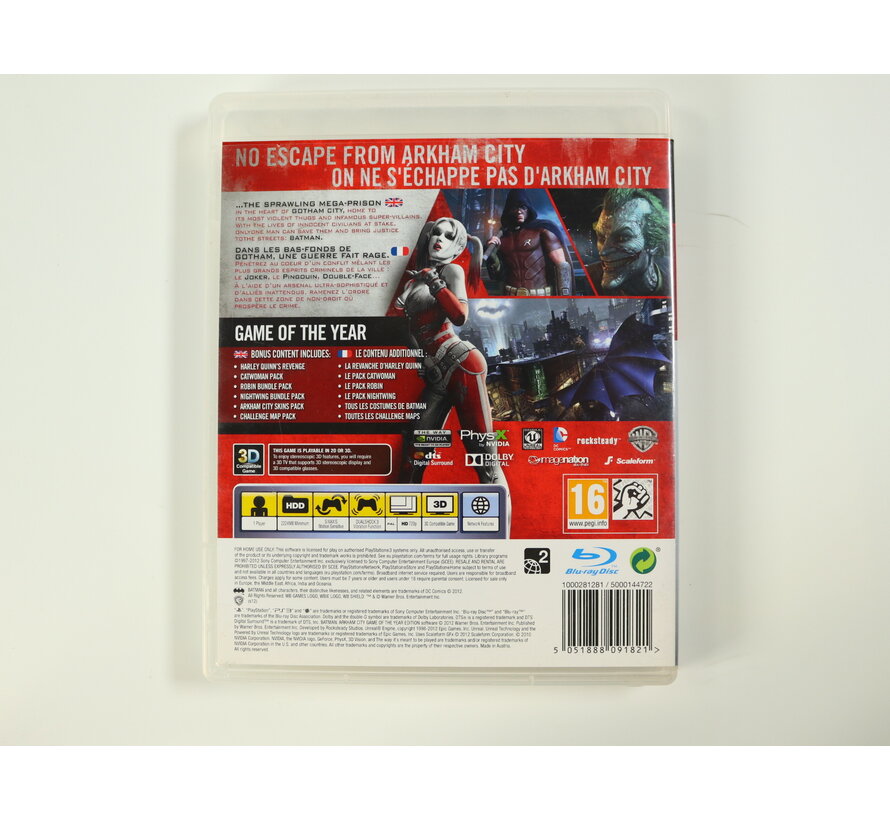PlayStation 3 - Batman: Arkham City [Game of the Year Edition]