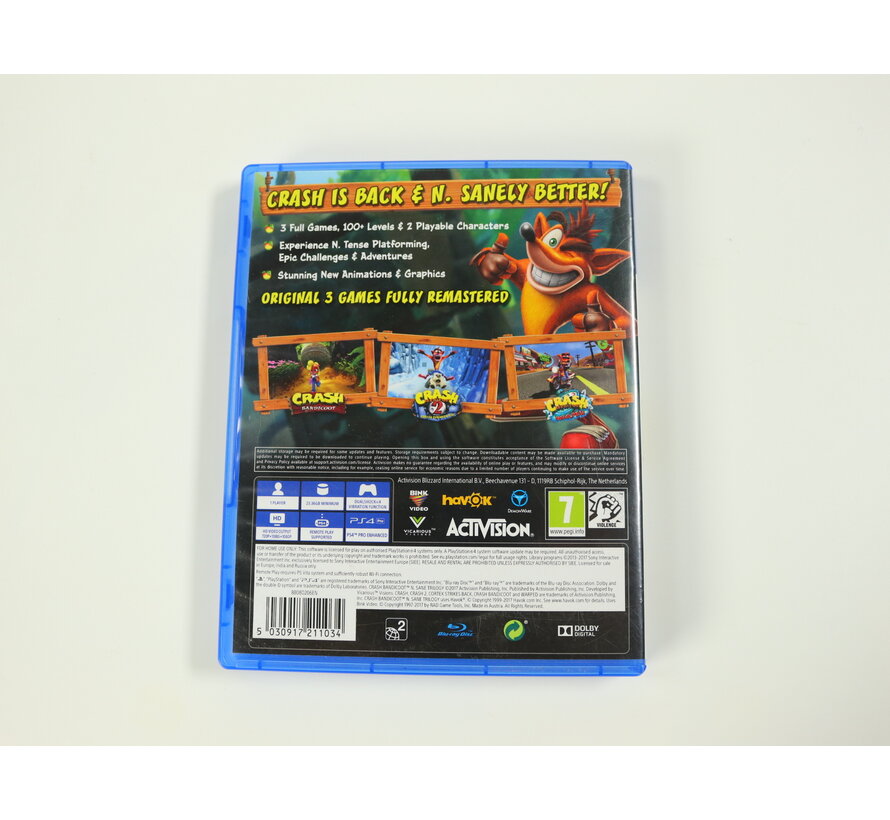 Playstation 4 - Crash Bandicoot N Sane Trilogy [No Manual] [Gebruikt]
