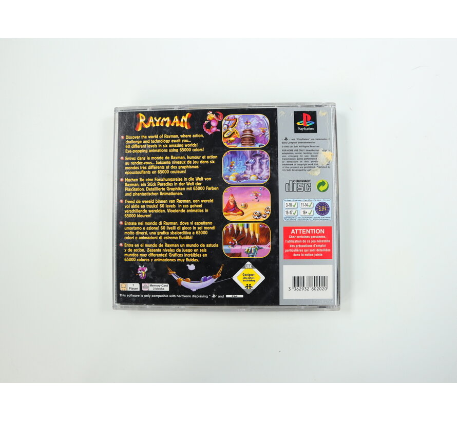 PlayStation 1 - Rayman [Platinum] [No Manual]