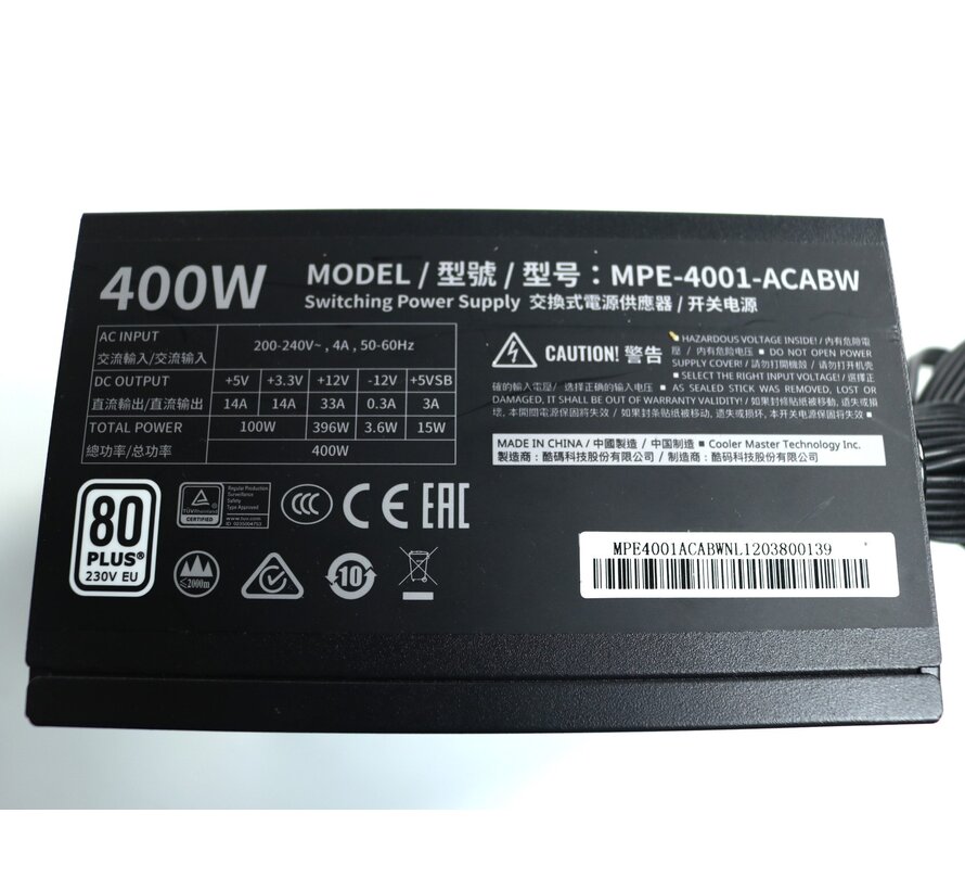 MWE 400w Voeding (Tweedekans)