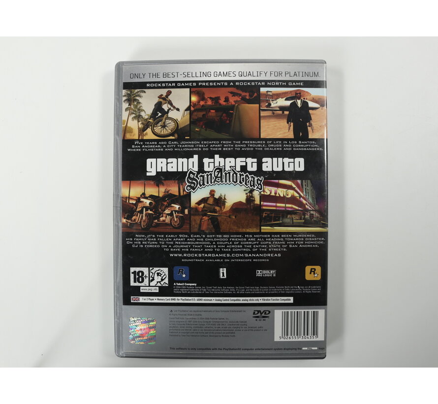 Playstation 2 - Grand Theft Auto San Andreas [Platinum]