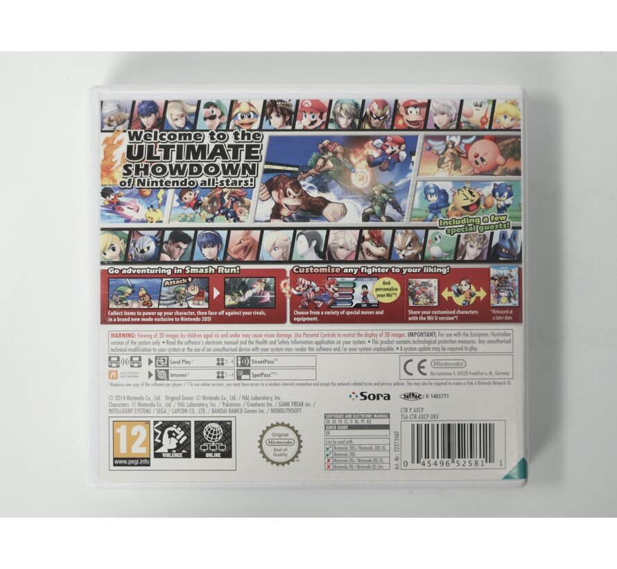 Nintendo 3DS – Super Smash Bros for Nintendo 3DS - CIB