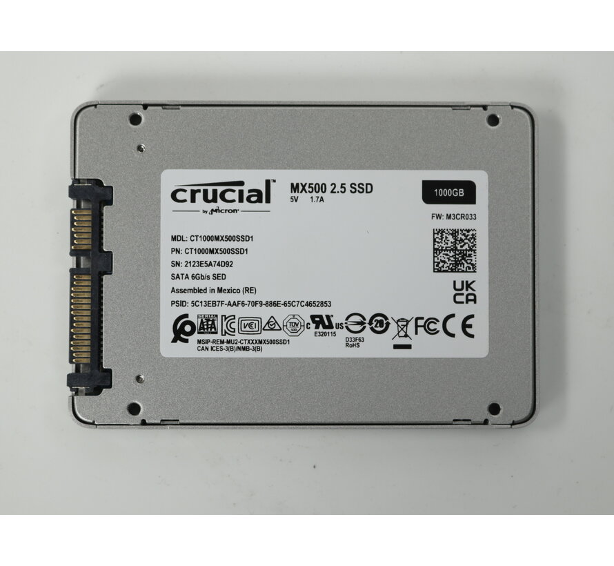 Crucial MX500 2.5 SSD 1000GB - Tweedekansje