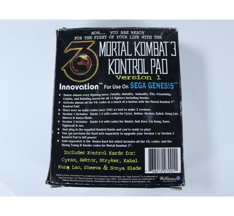 Mega Drive - Mortal Kombat 3 Kontrol Pad