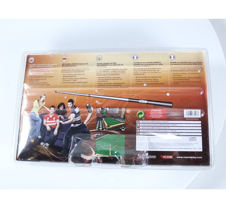 PlayStation 2 - Realplay Pool with Motion Sensing Cue Controller [New In Box]