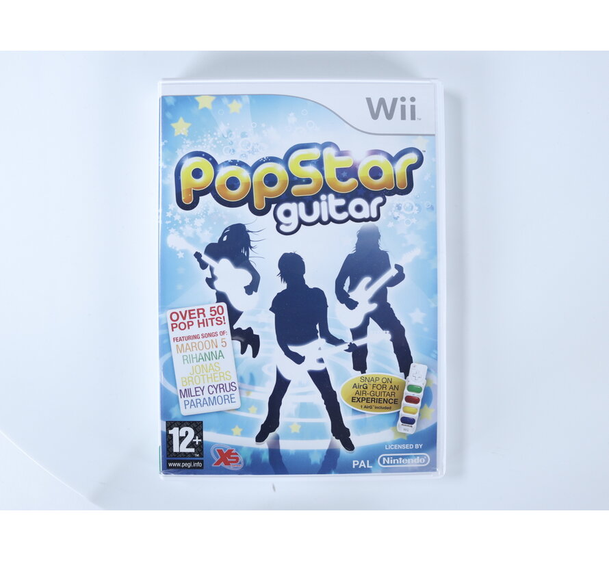 Wii - PopStar Guitar with Snap On Air-Guitar