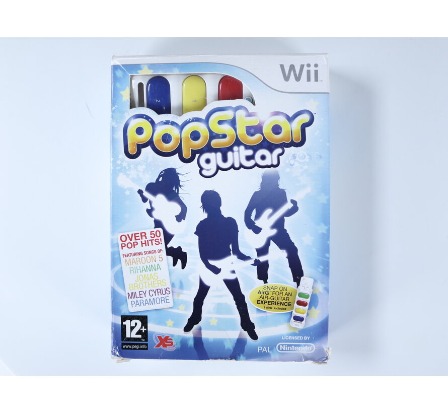 Wii - PopStar Guitar with Snap On Air-Guitar