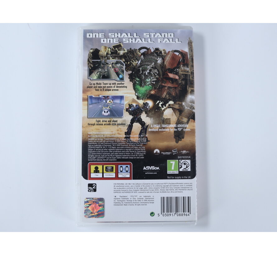 PSP - TransFormers Revenge Of The Fallen