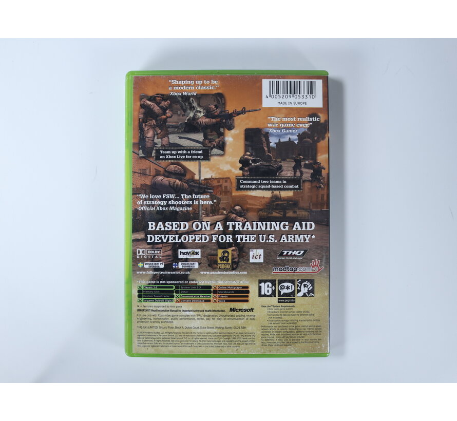 Xbox Classic - Full Spectrum Warrior