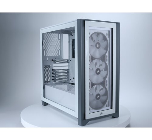 Corsair ICUE 4000x RGB Tempered Glass Wit [tweedekansje]