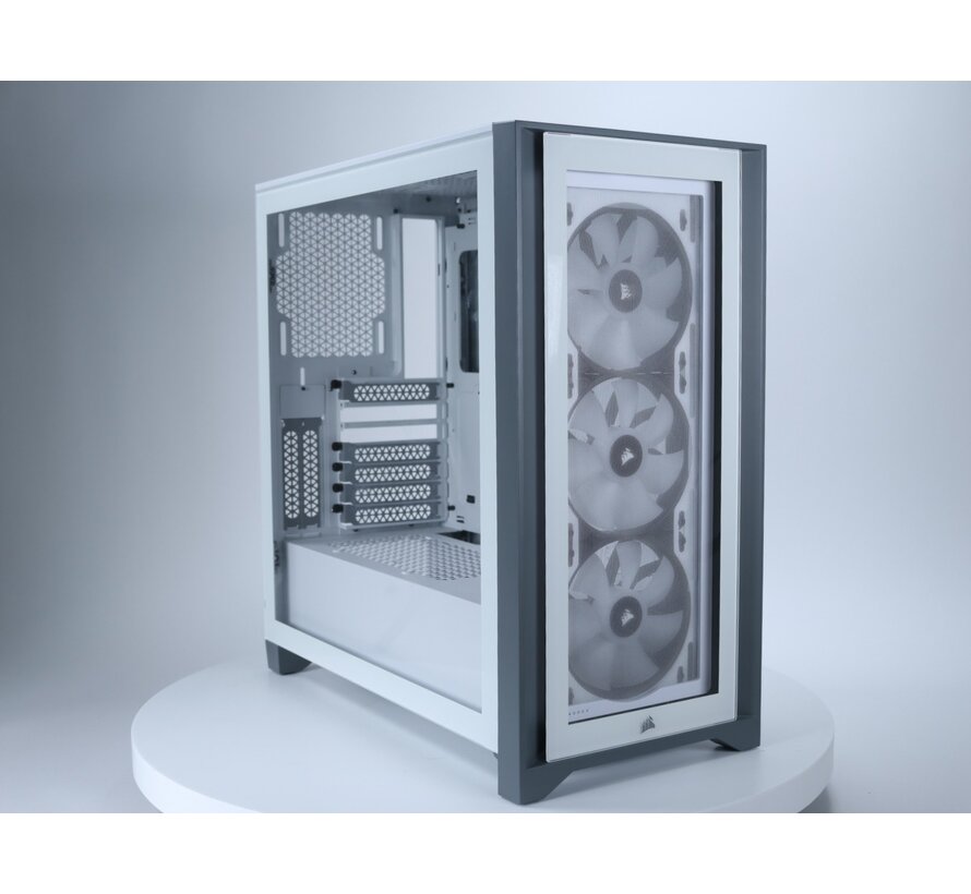 ICUE 4000x RGB Tempered Glass Wit [tweedekansje]