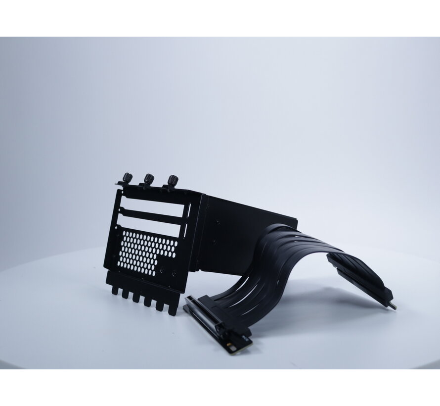 PCI-E 5.0 Black 200mm Riser Cable & Vertical Bracket